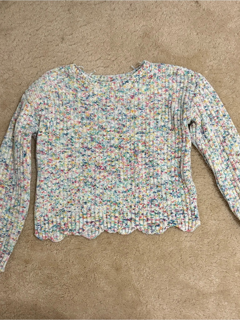 Crown & Ivy Kids Multicolor Speckled Knit Sweater